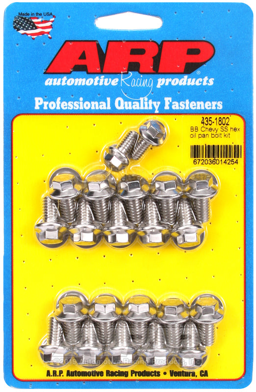 ARP BB Chevy SS Hex Oil Pan Bolt Kit - Burkken Auto Parts