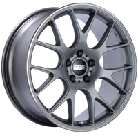 BBS CH-R 20x9 5x120 ET24 Satin Titanium Polished Rim Protector Wheel -82mm PFS/Clip Required - Burkken Auto Parts