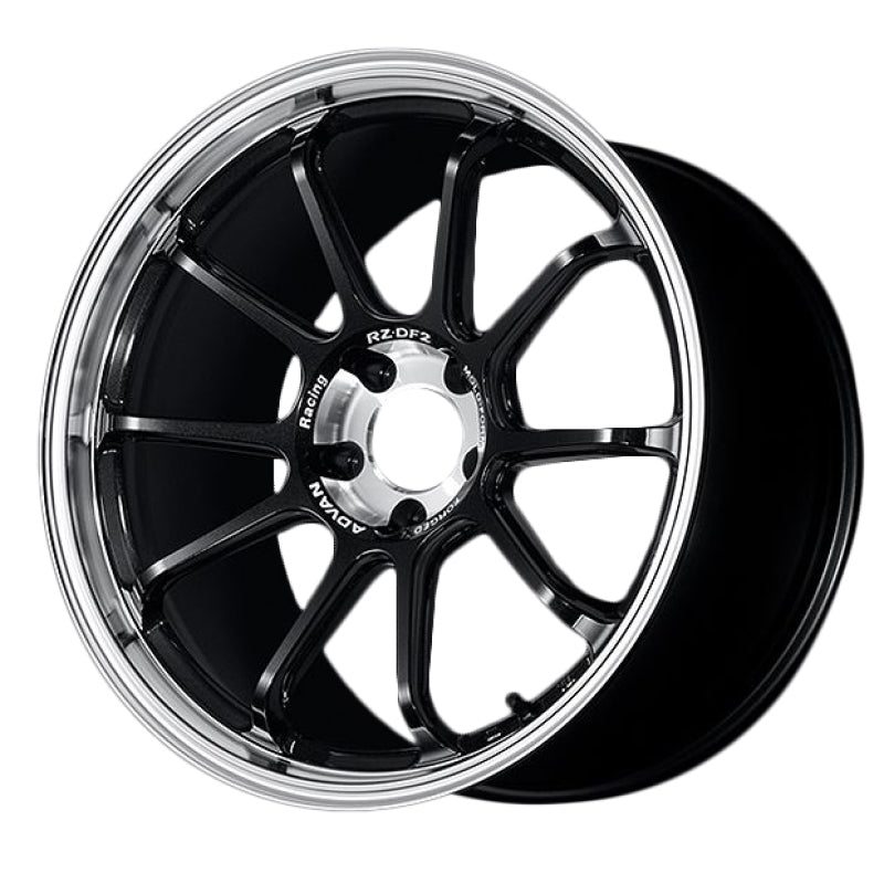 Advan RZ-DF2 19x9.5 +22 5x120 Diamond Cut & Racing Titanium Black Wheel - Burkken Auto Parts