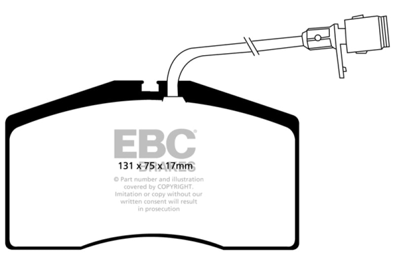 EBC 01-03 Audi S8 4.2 Redstuff Front Brake Pads - Burkken Auto Parts
