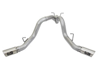 aFe ATLAS 4in DPF-Back Alum Steel Exhaust System w/Dual Exit Polished Tip 2017 GM Duramax 6.6L (td) - Burkken Auto Parts
