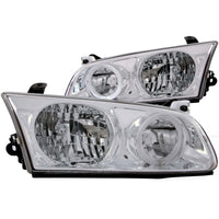 ANZO 2000-2001 Toyota Camry Crystal Headlights w/ Halo Chrome - Burkken Auto Parts