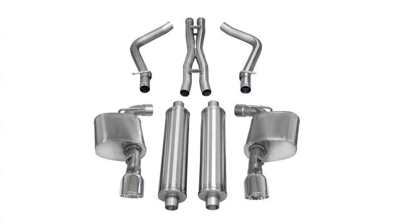 Corsa 2012-2014 Dodge Charger SRT-8 6.4L V8 Polished Xtreme Cat-Back Exhaust - Burkken Auto Parts