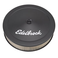 Edelbrock Air Cleaner Pro-Flo Series Round Steel Top Paper Element 14In Dia X 3 75In Dropped Base - Burkken Auto Parts