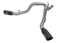 aFe LARGE Bore HD 4in Dual DPF-Back SS Exhaust w/Black Tip 16-17 GM Diesel Truck V8-6.6L (td) LML - Burkken Auto Parts