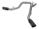 aFe LARGE Bore HD 4in Dual DPF-Back SS Exhaust w/Black Tip 16-17 GM Diesel Truck V8-6.6L (td) LML - Burkken Auto Parts