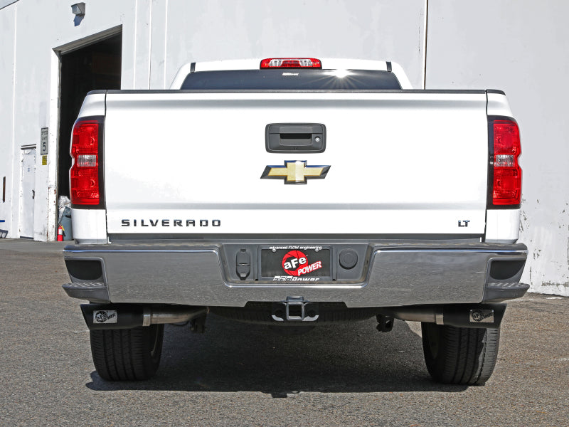 aFe Gemini XV 3in 304 SS Cat-Back Exhaust w/ Cutout 14-19 GM Trucks 4.3L/5.3L w/ Black Tips - Burkken Auto Parts
