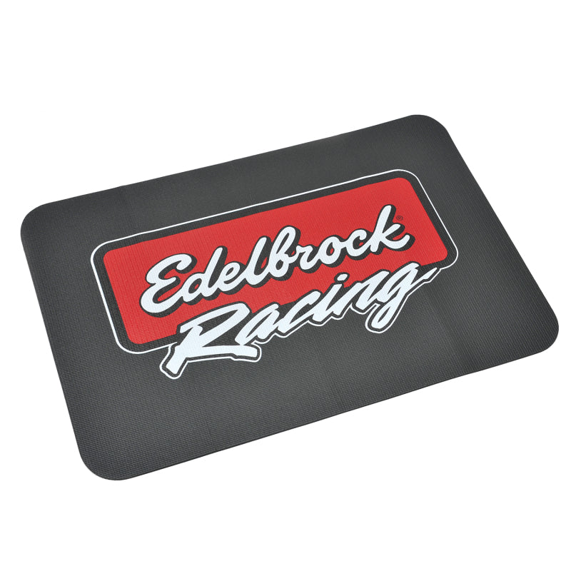 Edelbrock Racing Fender Cover - PVC Foam Mat - 2 Color Printed Edelbrock Racing Logo - Burkken Auto Parts