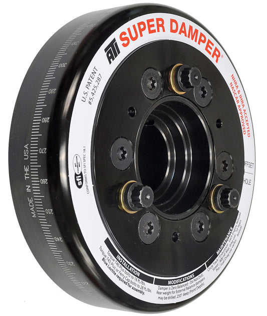 ATI Damper - 6.325in - Steel - Chevy LS - Smooth - C-Bore Front - 3 Ring - Burkken Auto Parts