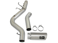aFe LARGE BORE HD 5in 409-SS DPF-Back Exhaust w/Polished Tip 2017 GM Duramax V8-6.6L (td) L5P - Burkken Auto Parts