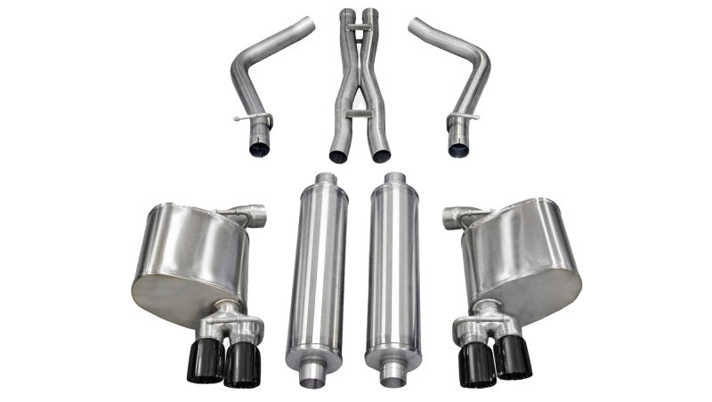 Corsa 11-14 Dodge Charger R/T 5.7L V8 Black Sport Cat-Back Exhaust - Burkken Auto Parts