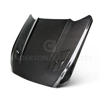Anderson Composites 2015-2017 Ford Mustang Double Sided Carbon Fiber Type-OE Style Hood - Burkken Auto Parts