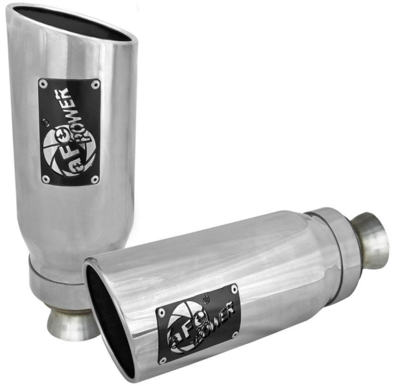aFe MACH Force-XP 4-1/2in Steel OE Replacement Exhaust Tips - 2021+ Dodge Ram (5.7L V8) - Polished - Burkken Auto Parts