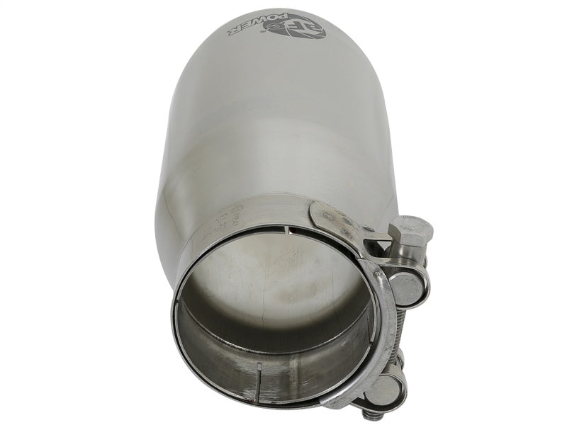 aFe MACH Force-Xp Universal 304 SS Single-Wall Clamp-On Exhaust Tip - Polished - Burkken Auto Parts