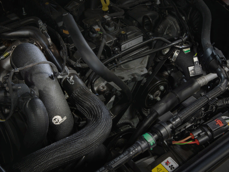 aFe Power 21-22 Ford Bronco L4-2.3L (t) BladeRunner 3 IN Aluminum Hot Charge Pipe Black - Burkken Auto Parts