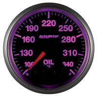 Autometer Elite 52mm 100-340 Deg F Oil Temp Peak & Warn w/ Electronic Control Gauge - Burkken Auto Parts