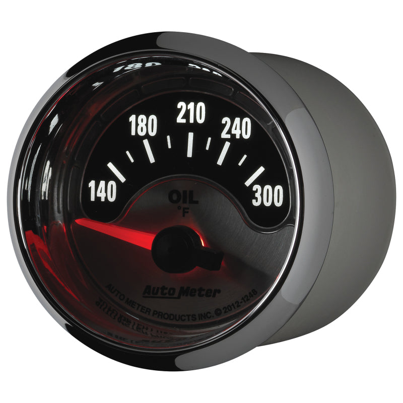 Autometer American Muscle 2-1/16in Short Sweep Electric 140-300 Deg F Oil Temp Gauge - Burkken Auto Parts