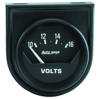 Autometer AutoGage 2in Voltmeter 10-16V Auto Gauge - Black - Burkken Auto Parts
