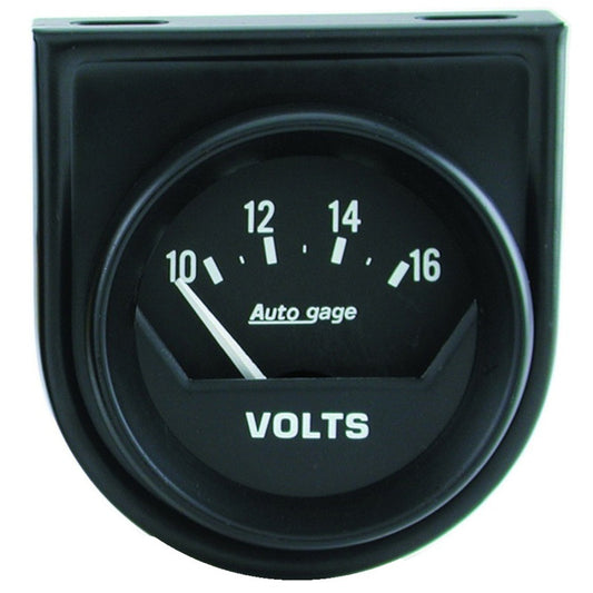 Autometer AutoGage 2in Voltmeter 10-16V Auto Gauge - Black - Burkken Auto Parts