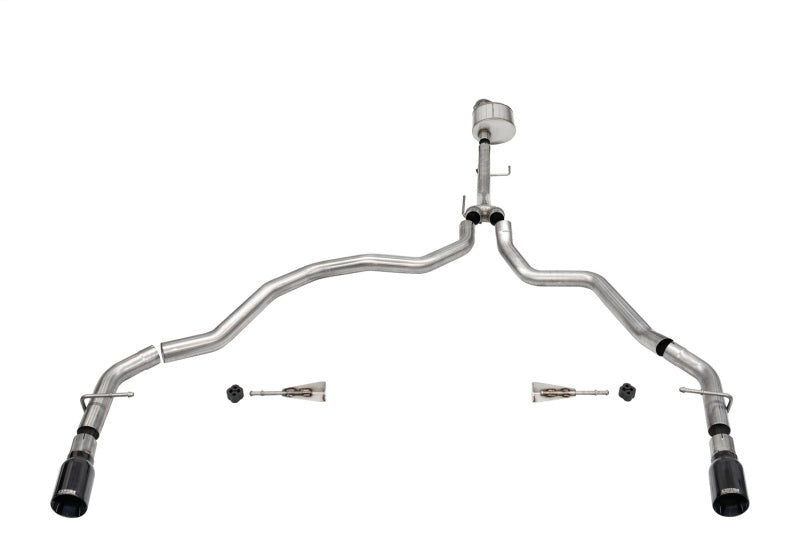 Corsa 2021-2025 Ford F-150 Regular Cab/6.5in Bed 5.0L V8 Xtreme Cat-Back Dual Rear Exit-Black PVD - Burkken Auto Parts