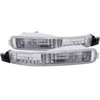 ANZO 1992-1993 Honda Accord Euro Parking Lights Chrome - Burkken Auto Parts