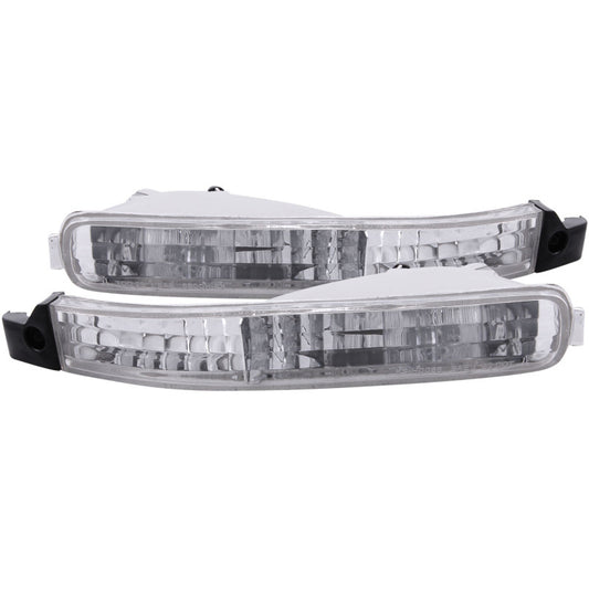 ANZO 1992-1993 Honda Accord Euro Parking Lights Chrome - Burkken Auto Parts