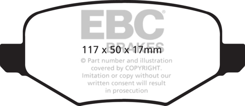 EBC 11-14 Ford Edge 2.0 Turbo Greenstuff Rear Brake Pads - Burkken Auto Parts