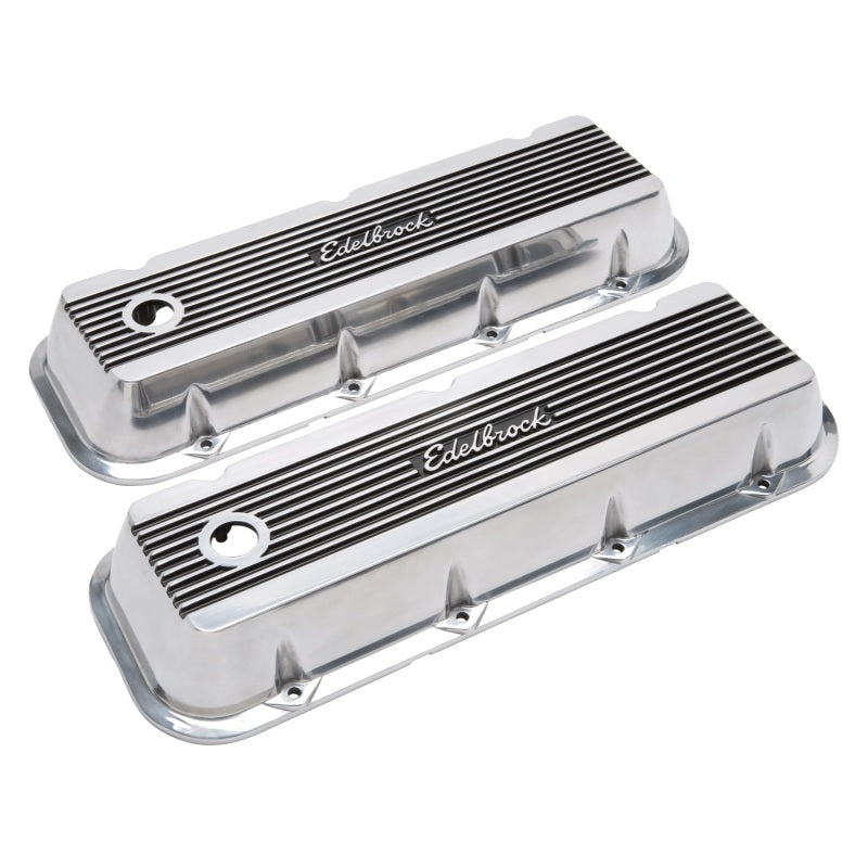 Edelbrock Valve Cover Elite II Chevrolet 1965 and Later 396-502 Big Block V8 Polished - Burkken Auto Parts