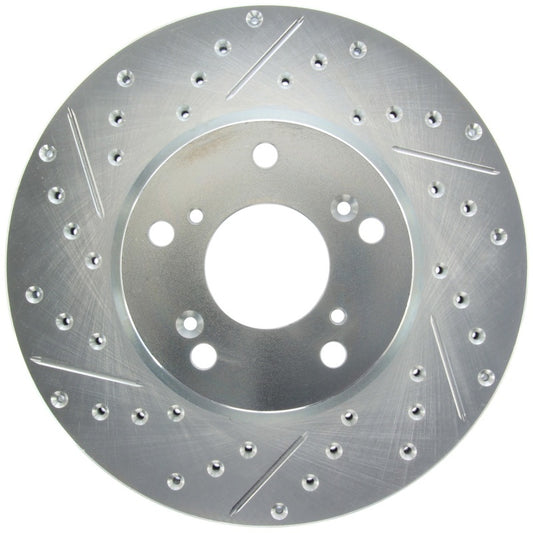 StopTech Select Sport 06-08 Honda Civic GX / 98-02 Accord V7 Slotted and Drilled Right Front Rotor - Burkken Auto Parts
