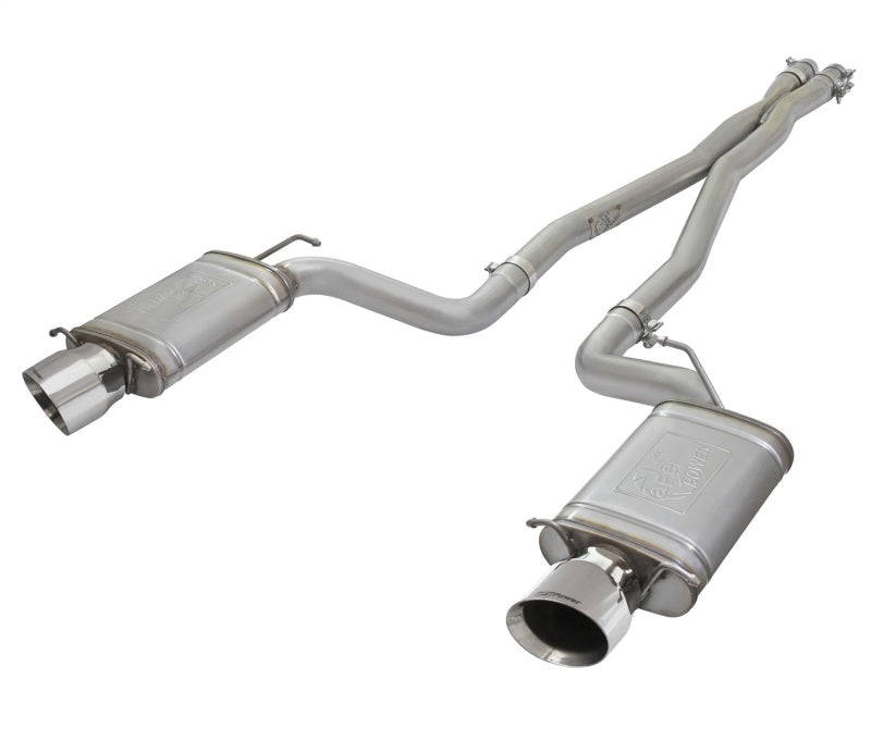 aFe Mach Force-Xp 3in CB Stainless Steel Dual Exhaust System w/Polished Tips 09-15 Cadillac CTS-V - Burkken Auto Parts