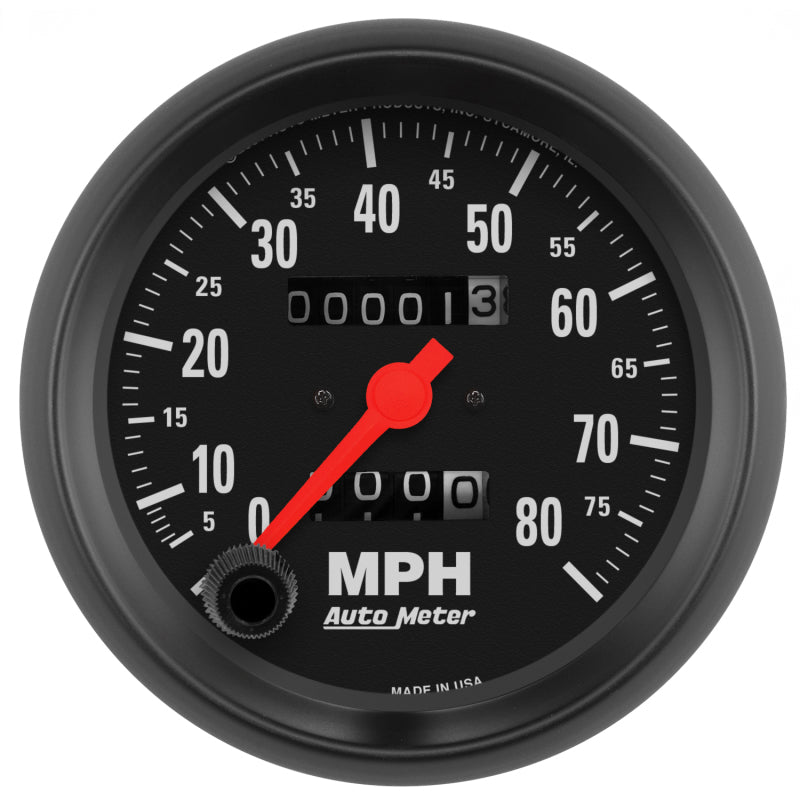 Autometer Z Series 3-3/8in Mechanical 0-80mph Speedometer Gauge - Burkken Auto Parts