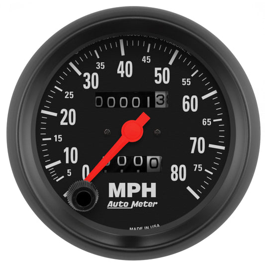 Autometer Z Series 3-3/8in Mechanical 0-80mph Speedometer Gauge - Burkken Auto Parts