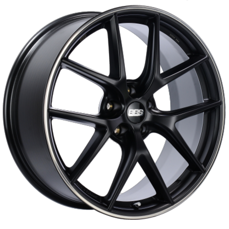 BBS CI-R 19x8 5x108 ET45 Satin Black Polished Rim Protector Wheel -70mm PFS/Clip Required - Burkken Auto Parts