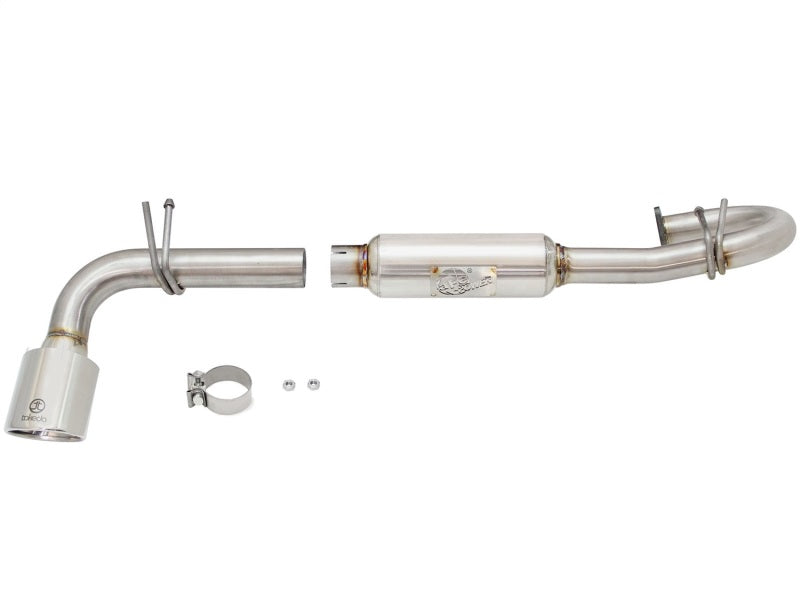 aFe 11-16 Scion TC L4-2.5L 304SS 2-1/4in to 2-1/2in Axle-Back Takeda Exhaust w/ Polished Tip - Burkken Auto Parts
