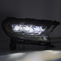 AlphaRex 19-21 Ford Ranger NOVA LED Proj Headlight Plnk Style Alpha Blk w/Activ Light/Seq Signal/DRL - Burkken Auto Parts