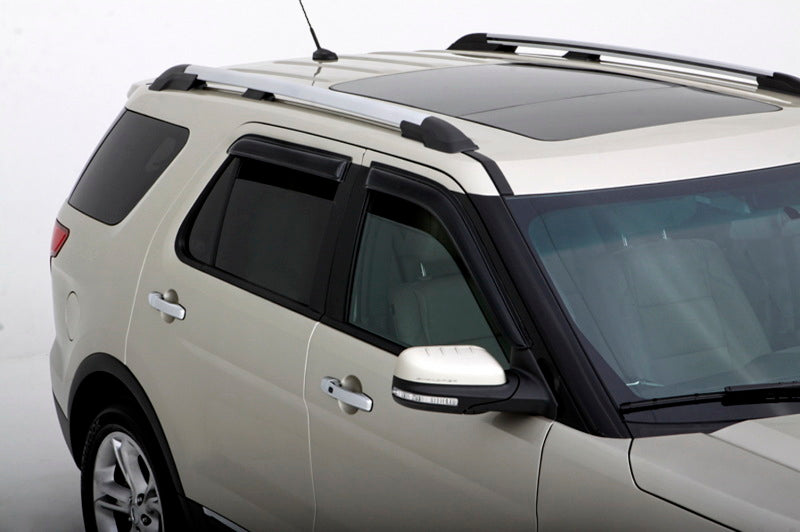 AVS 11-18 Ford Explorer Ventvisor Outside Mount Window Deflectors 4pc - Smoke - Burkken Auto Parts