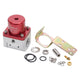 Edelbrock Fuel Pressure Regulator Carbureted 180 GPH 5-10 PSI -10 In/Out -6 Return Red/Clear - Burkken Auto Parts