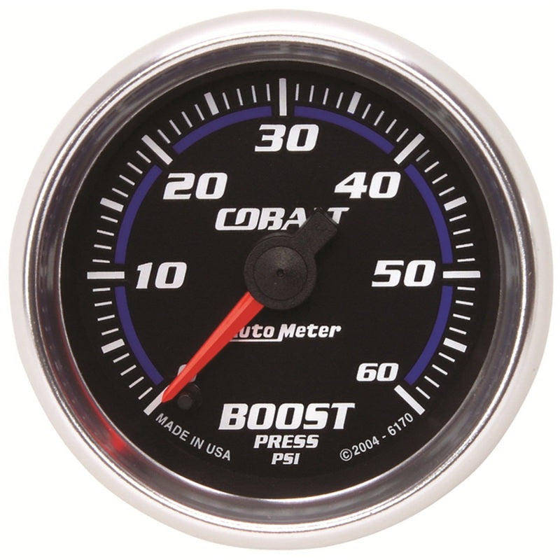 Autometer Cobalt 52mm 0-60 PSi Boost Gauge - Burkken Auto Parts