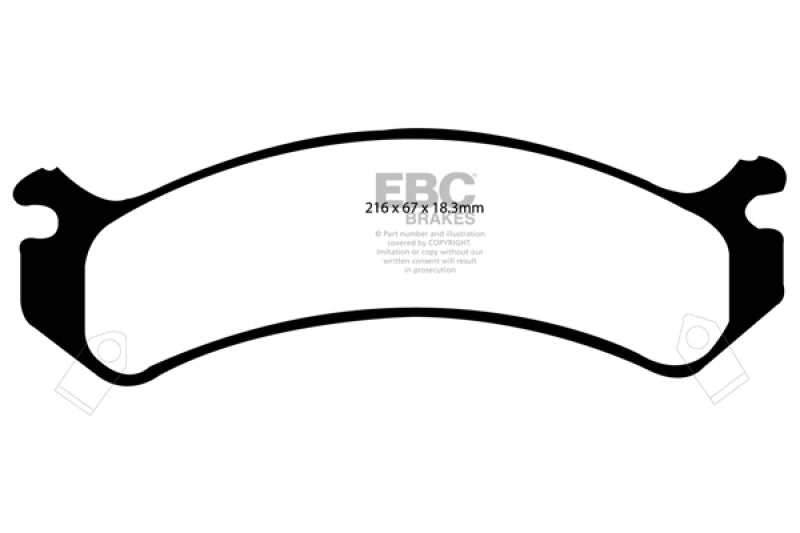 EBC 01-05 Cadillac Deville 4.6 HD Redstuff Front Brake Pads - Burkken Auto Parts