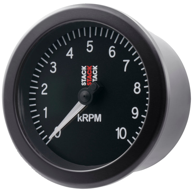 Autometer Stack Sport 88mm 0-10K RPM Tachometer - Black - Burkken Auto Parts