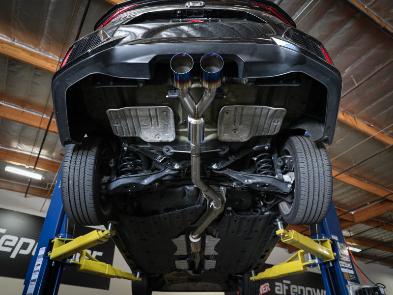 aFe Takeda 2.5in 304SS Cat-Back Exhaust System w/ Carbon Tips 17-20 Honda Civic Si Sedan I4 1.5L - Burkken Auto Parts