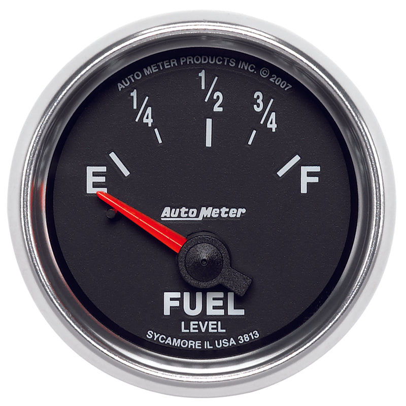 Autometer GS 52mm 0-90 ohms Short Sweep Electronic Fuel Level GM Gauge - Burkken Auto Parts