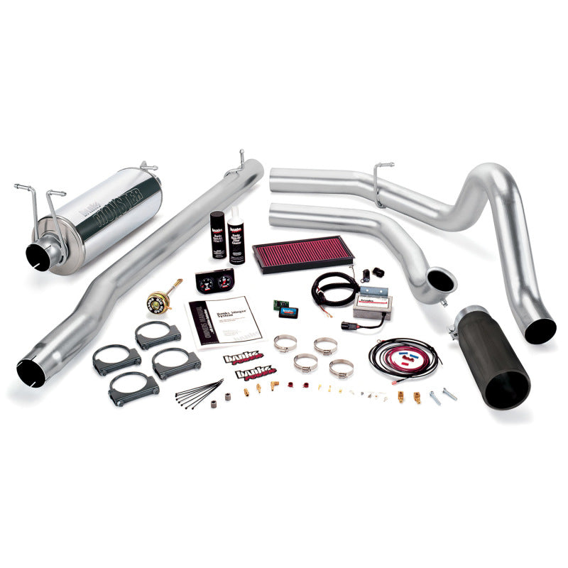 Banks Power 99 Ford 7.3L F250/350 Man Stinger System - SS Single Exhaust w/ Black Tip - Burkken Auto Parts