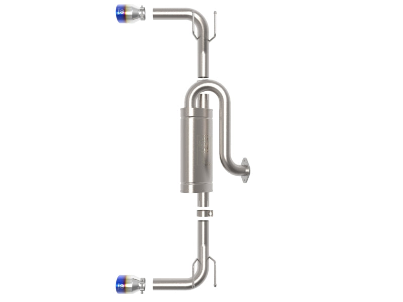 aFe 19-22 Mazda 3 L4 2.5L Takeda 3in to 2-1/2in 304 SS Axle-Back Exhaust w/ Blue Flame Tip - Burkken Auto Parts