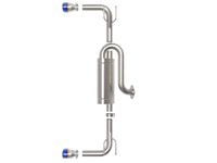 aFe 19-22 Mazda 3 L4 2.5L Takeda 3in to 2-1/2in 304 SS Axle-Back Exhaust w/ Blue Flame Tip - Burkken Auto Parts