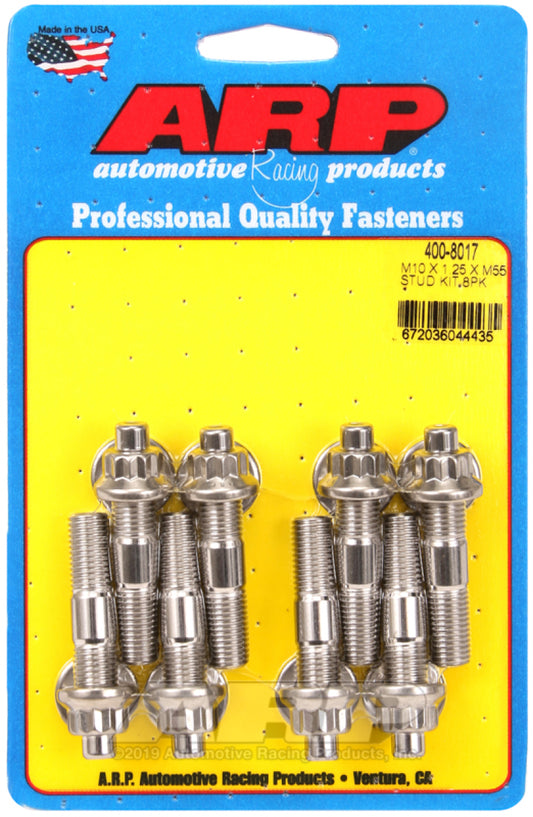 ARP Sport Compact M10 x 1.25 x 55mm Stainless Accessory Studs (8 pack) - Burkken Auto Parts