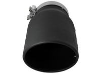 aFe MACHForce XP 5in 304 Stainless Steel Exhaust Tip 5 In x 7 Out x 12L in Bolt On Right - Black - Burkken Auto Parts