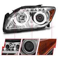 ANZO 2005-2010 Scion Tc Projector Headlights w/ Halo Chrome (CCFL) - Burkken Auto Parts