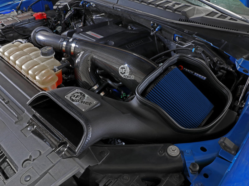 aFe 17-20 Ford F-150/Raptor Track Series Carbon Fiber Cold Air Intake System With Pro 5R Filters - Burkken Auto Parts