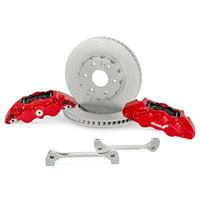 Alcon 19+ Silverado/Sierra 20+ Suburban/Tahoe/Yukon 355x33mm 6-Piston Caliper FRT Brake Kit - Red - Burkken Auto Parts
